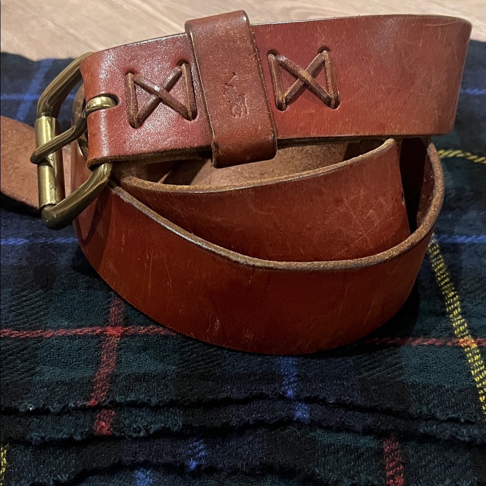 Polo by Ralph Lauren Brown Leather Belt